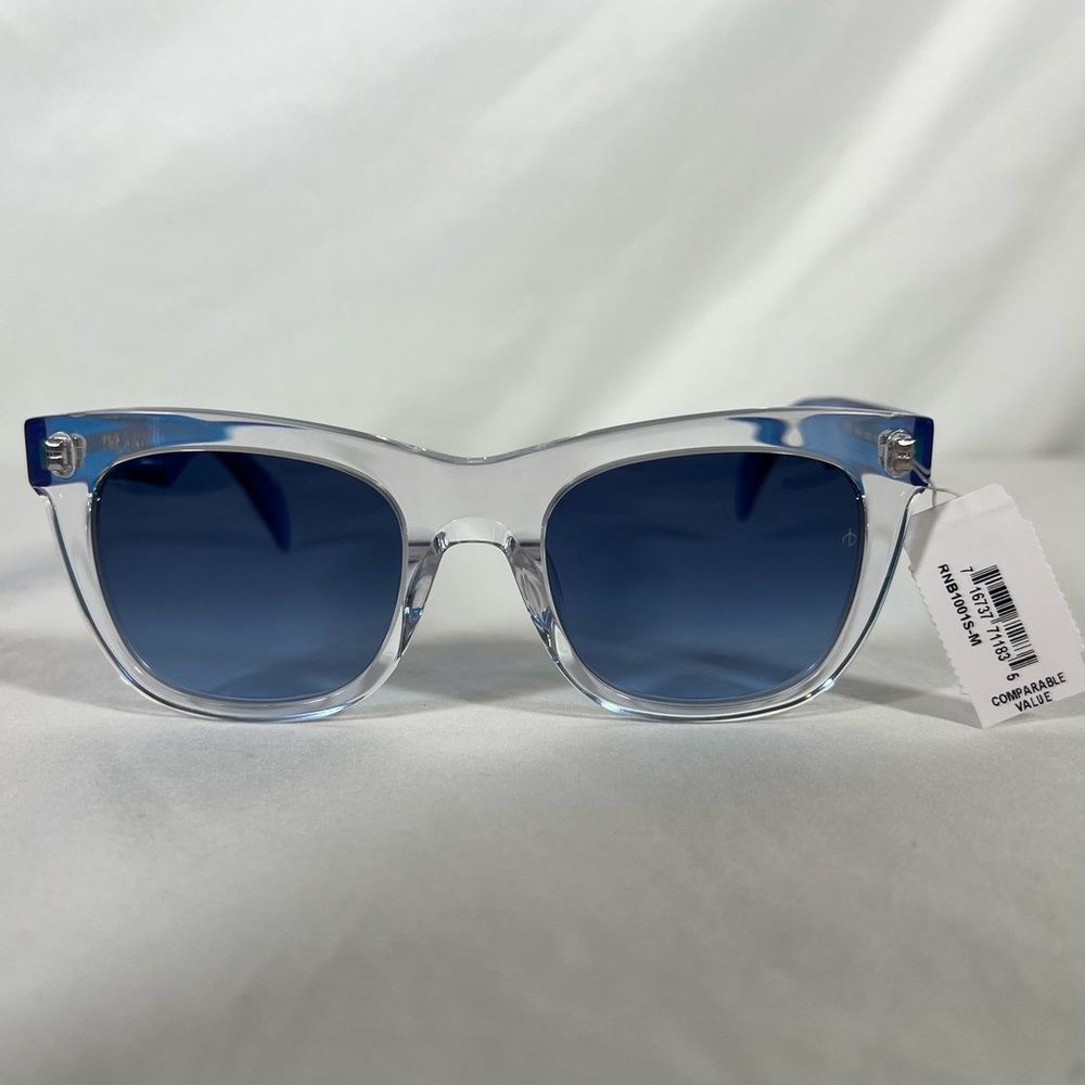 🎉HP🎉 AUTHENTIC NEW NWT Rag & Bone Crystal Clear & Blue Sunglasses Sold Out HTF